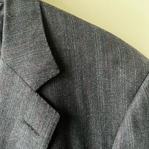 ERMENEGILDO ZEGNA Gray Striped Sartoria Blazer Sports‎ Jacket Coat Luxury 44R